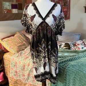 Bohemian Black and White Dress